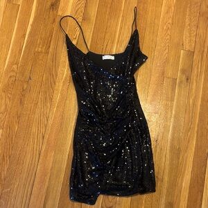 Elegant Black Sequin Dress